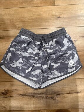 Reebok Gray Camouflage Running Shorts